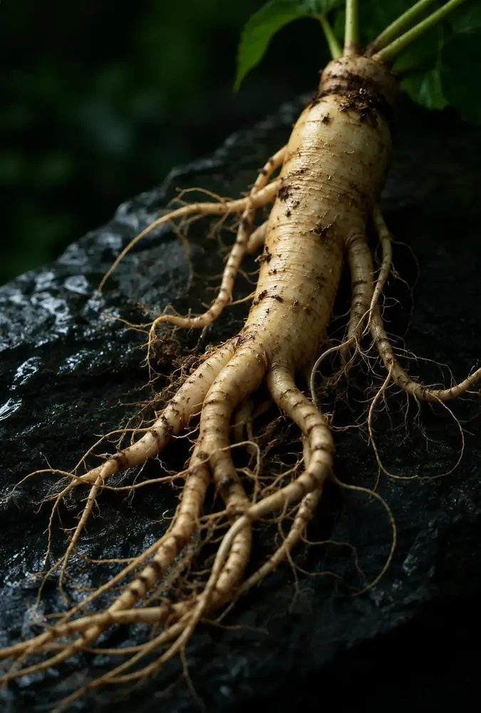 panax ginseng, close up